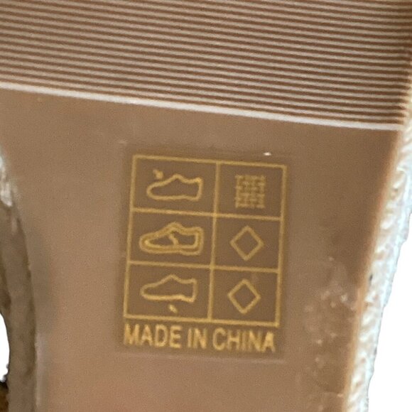 Rope & Canvas Strappy Wedge Espadrille Sandal Sz 7 #42S - Picture 9 of 9